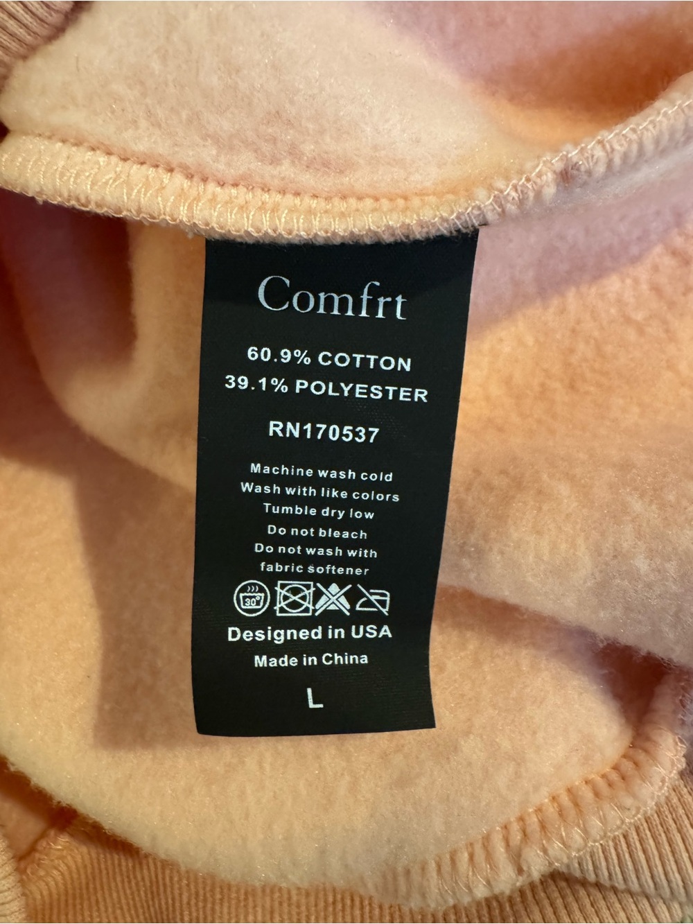 Comfrt Pastel Hoodie PEACH 🍑 - Picture 6 of 12